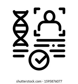 Confirmation Dna File Icon Vector. Outline Confirmation Dna File Sign. Isolated Contour Symbol Illustration