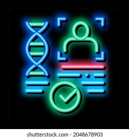 Confirmation Dna File neon light sign vector. Glowing bright icon Confirmation Dna File sign. transparent symbol illustration