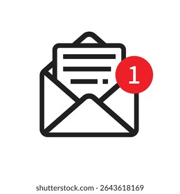 Confirmation E-mail receive icon vector template