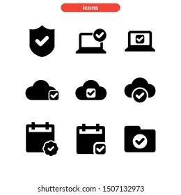 confirmation icon isolated sign symbol vector illustration - Collection of high quality black style vector icons
