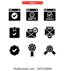 confirmation icon isolated sign symbol vector illustration - Collection of high quality black style vector icons
