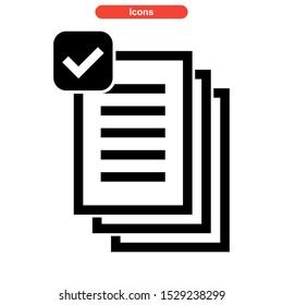 confirmation icon isolated sign symbol vector illustration - high quality black style vector icons
