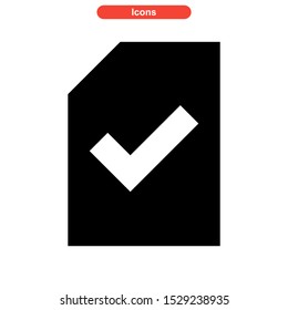 confirmation icon isolated sign symbol vector illustration - high quality black style vector icons
