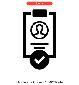 confirmation icon isolated sign symbol vector illustration - high quality black style vector icons
