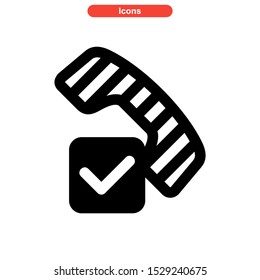 confirmation icon isolated sign symbol vector illustration - high quality black style vector icons
