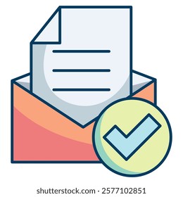 Confirmation Icon - Lineal Color Style - Cognitive Biases Theme