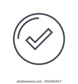 Confirmation icon suitable for info graphics, websites and print media. Colorful vector, flat icon, clip art.