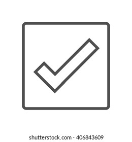 Confirmation icon suitable for info graphics, websites and print media. Colorful vector, flat icon, clip art.