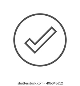 Confirmation icon suitable for info graphics, websites and print media. Colorful vector, flat icon, clip art.