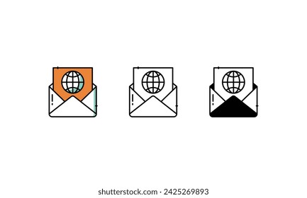 Confirmation Letter icons vector strock illustration