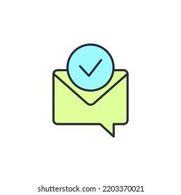 Confirmation Letter Line Icon. Simple Element Illustration. Confirmation Letter Concept Outline Symbol Design.