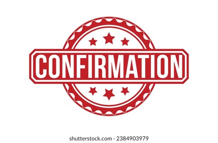 Confirmation Red Rubber Stamp vector design.