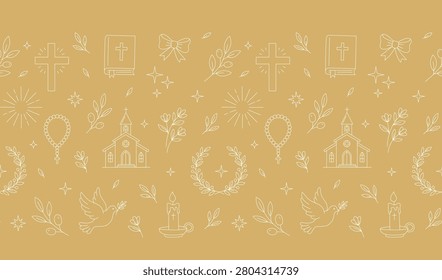 Confirmation seamless pattern and