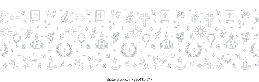 Confirmation seamless pattern and