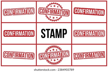 Confirmation stamp red rubber stamp on white background. Confirmation stamp sign. Confirmation stamp.