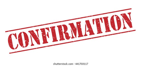 confirmation vector stamp on white background