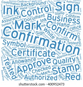 Confirmation ,Word cloud art  background