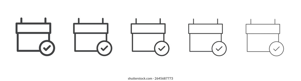 Bestätigt Termin Symbol einfache Illustration Logo Kunst