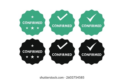 Confirmed badge design logo template illustration