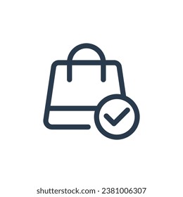 Confirmed Order Checkmark Vector Icon Illustration