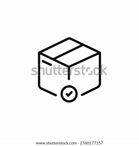 confirmed package icon sign vector
