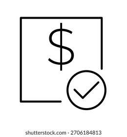 Confirmed payment or successful transaction receipt, indicating financial approval and completed money transfer.