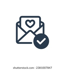 Bestätigte RSVP-Vektorsymbol-Illustration