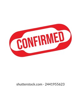 Confirmed Rubber stamp design. VECTOR ILLUSTRATION. 