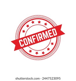 confirmed Rubber stamp design. VECTOR ILLUSTRATION.