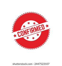 Diseño de sello de goma confirmado. ILUSTRACIÓN VECTORIAL.