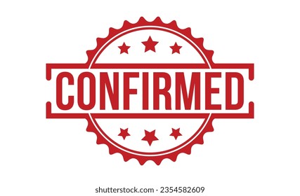 Confirmed rubber stamp vector illustration on white background. Confirmed rubber stamp