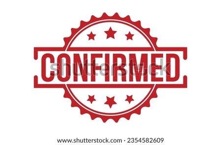 Confirmed rubber stamp vector illustration on white background. Confirmed rubber stamp