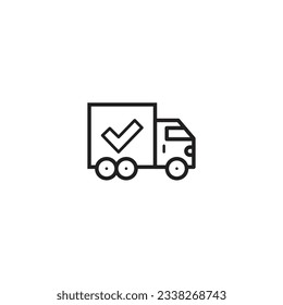 Confirmed shipment line icon vector illustration.
