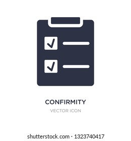 confirmity icon on white background. Simple element illustration from UI concept. confirmity sign icon symbol design.
