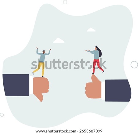 Conflict and argument between colleagues, controversy or difference opinion, disagree,human life.
