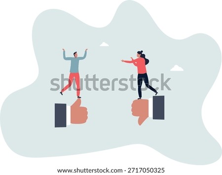 Conflict and argument between colleagues, controversy or difference opinion, disagree, confrontation or rivalry fighting concept.Life and employment of people.