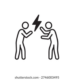 Conflict argument icon representing interpersonal tension and dispute