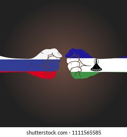 Conflict between countries: Russia vs Lesotho