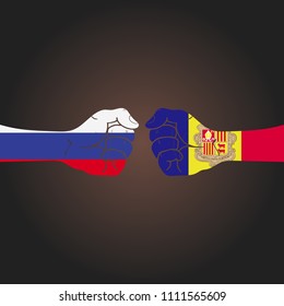 Conflict between countries: Russia vs Andorra