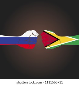 Conflict between countries: Russia vs Guyana
