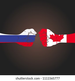 Conflict between countries: Russia vs Canada