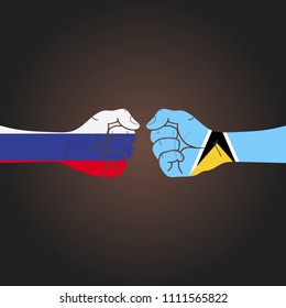 Conflict between countries: Russia vs Saint Lucia