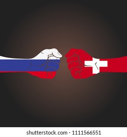 Conflict between countries: Russia vs Switzerland