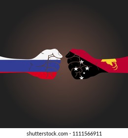 Conflict between countries: Russia vs Papua New Guinea