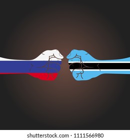 Conflict between countries: Russia vs Botswana