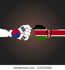 Conflict between countries: South Korea vs Kenya
