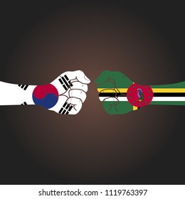 Conflict between countries: South Korea vs Dominica