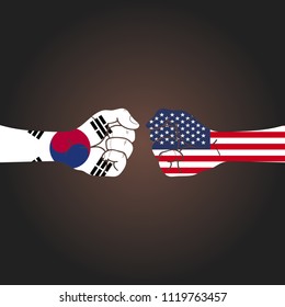 Conflict between countries: South Korea vs USA
