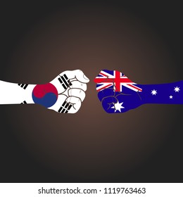 Conflict between countries: South Korea vs Australia