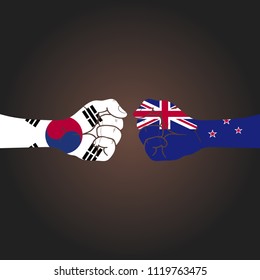Conflict between countries: South Korea vs New Zealand